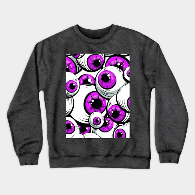 Violet eyes Halloween witch Crewneck Sweatshirt by igzine